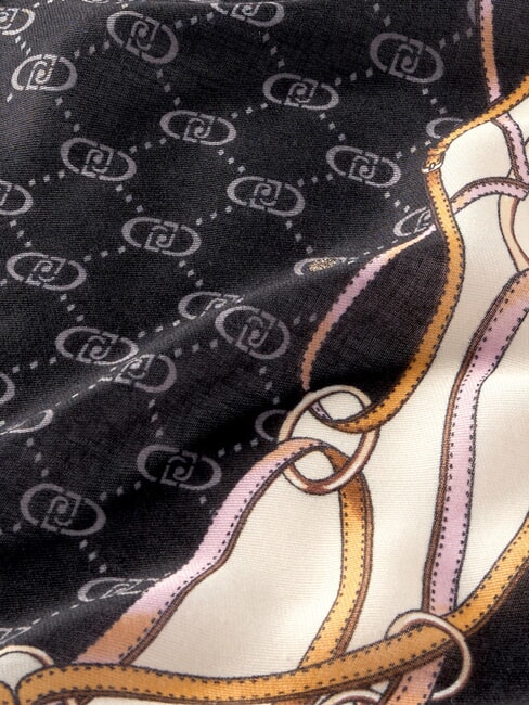 LOGO Stola con stampa NERO - Sciarpe