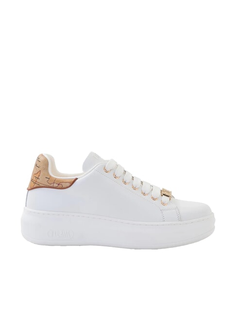GEO Sneakers platform in pelle liscia bianco - Scarpe Donna