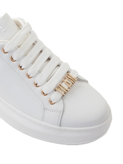 GEO Sneakers platform in pelle liscia bianco - Scarpe Donna