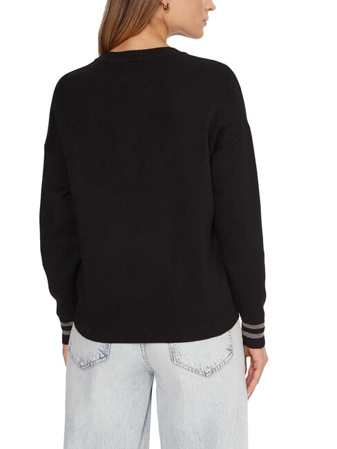 SILVIE LOGO Maglione girocollo con strass jetbla - Maglie Donna