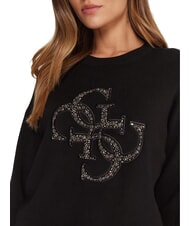 GUESS SILVIE LOGO Maglione girocollo con strass jetbla - Maglie Donna - 3