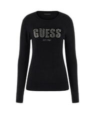 GUESS REYNA LOGO Maglione girocollo con applicazioni jetbla - Maglie Donna - 4