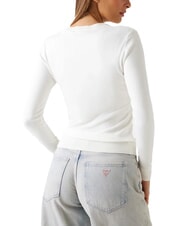 GUESS REYNA LOGO Maglione girocollo con applicazioni cremwhi - Maglie Donna - 2