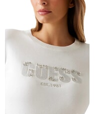 GUESS REYNA LOGO Maglione girocollo con applicazioni cremwhi - Maglie Donna - 3