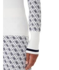 GUESS MOCK NECK AUBREY 4G Maglione slim fit 4g cream and blue - Maglie Donna - 4