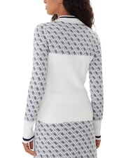 GUESS MOCK NECK AUBREY 4G Maglione slim fit 4g cream and blue - Maglie Donna - 2