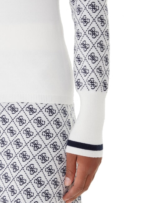 MOCK NECK AUBREY 4G Maglione slim fit 4g cream and blue - Maglie Donna