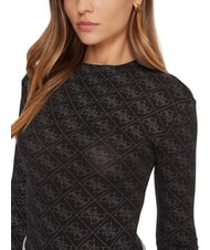 GUESS TEODORA Maglia girocollo manica lunga con strass jetbla - Maglie Donna - 3