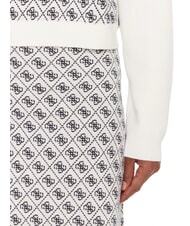 GUESS AUBREY Maglione relaxed fit 4g cream and blue - Maglie Donna - 4