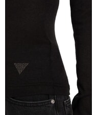 GUESS ANITA TURTLE Maglione jet black heather - Maglie Donna - 4