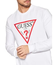 GUESS AUDLEY Felpa logo triangolo purwhite - Felpe Uomo - 3