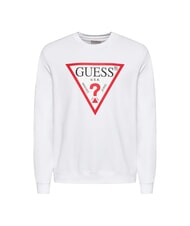 GUESS AUDLEY Felpa logo triangolo purwhite - Felpe Uomo - 4