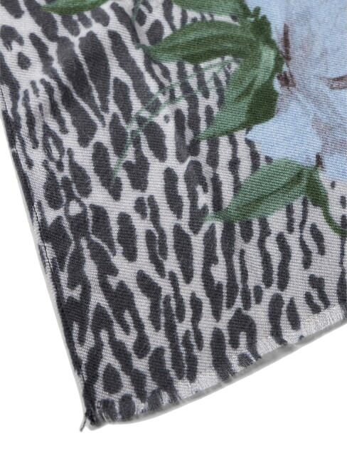 ANIMALIER Sciarpa stampata light denim - Sciarpe