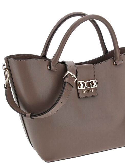 JANE Borsa tote a mano con tracolla dark taupe - Borse Donna