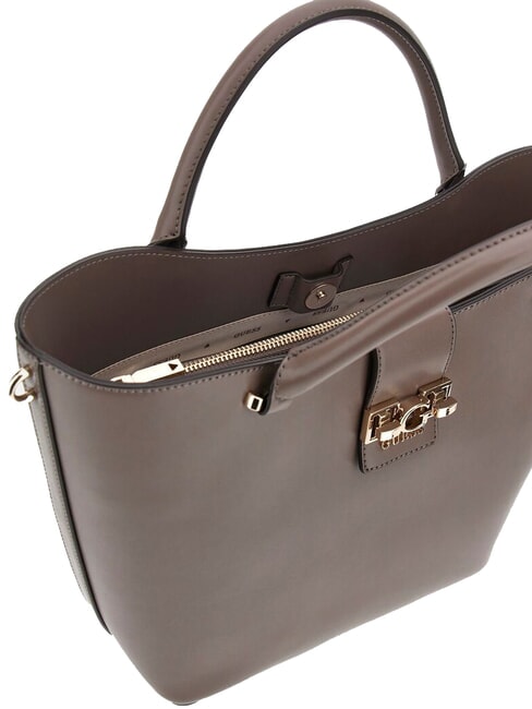 JANE Borsa tote a mano con tracolla dark taupe - Borse Donna