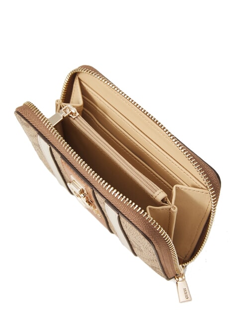 ERENIA Portafoglio medio zip around LATTE LOGO - Portafogli Donna