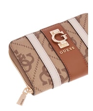 GUESS ERENIA Portafoglio medio zip around LATTE LOGO - Portafogli Donna - 3
