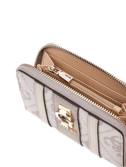 ERENIA Portafoglio medio zip around dark taupe logo - Portafogli Donna