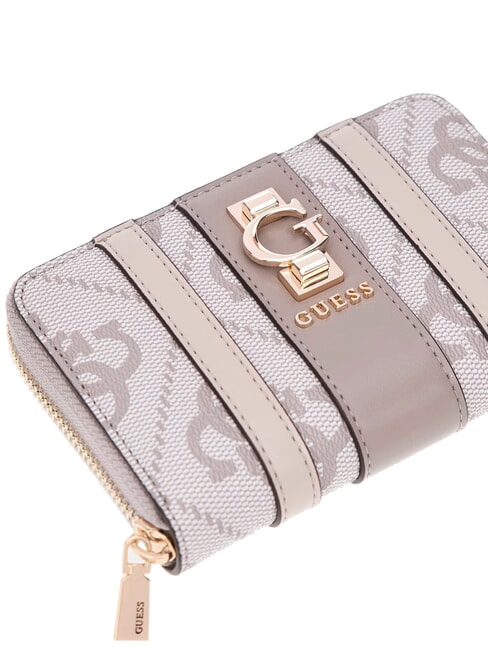 ERENIA Portafoglio medio zip around dark taupe logo - Portafogli Donna