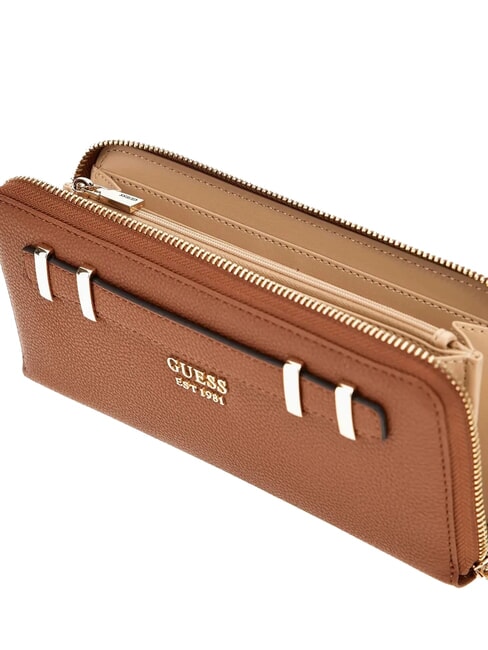 GREGORIA Portafoglio grande zip around polsierina COGNAC - Portafogli Donna