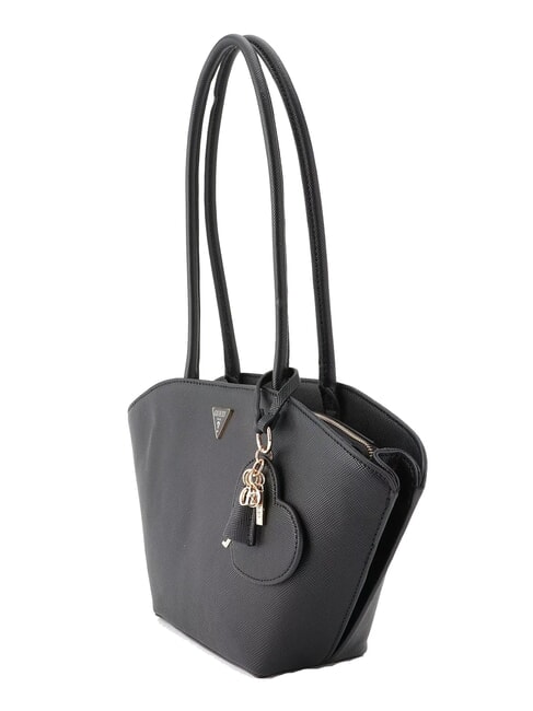 BOLENA Borsa a spalla con charm cuore NERO - Borse Donna
