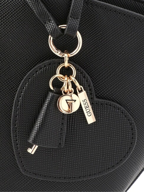 BOLENA Borsa a spalla con charm cuore NERO - Borse Donna