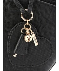 GUESS BOLENA Borsa a spalla con charm cuore NERO - Borse Donna - 4