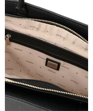 GUESS BOLENA Borsa a spalla con charm cuore NERO - Borse Donna - 7