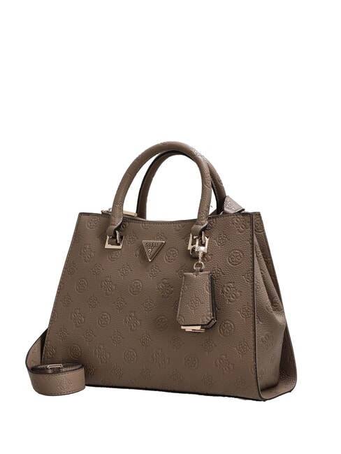 CRESIDIA II Borsa a mano con tracolla dark taupe logo - Borse Donna