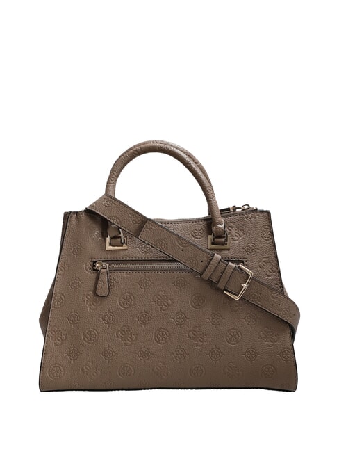 CRESIDIA II Borsa a mano con tracolla dark taupe logo - Borse Donna