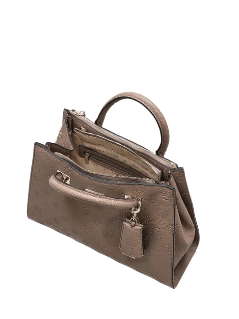 CRESIDIA II Borsa a mano con tracolla dark taupe logo - Borse Donna
