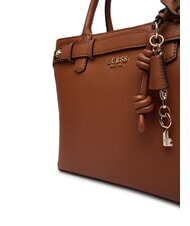 GUESS GREGORIA Borsa a mano grande con tracolla COGNAC - Borse Donna - 4