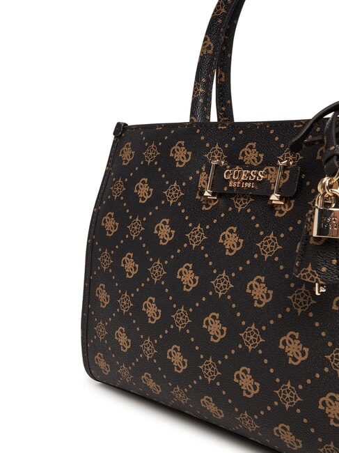 SILIA 2 Borsa tote a mano con tracolla espresso logo - Borse Donna