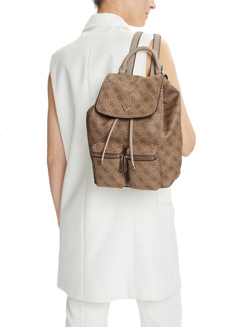 MANHATTAN 2 Zaino con 2 tasche LATTE LOGO - Borse Donna