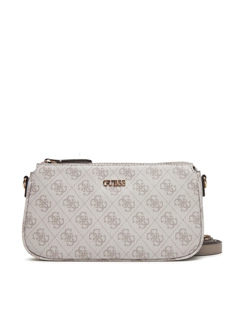 NOELLE 2 Doppia borsa a tracolla dark taupe logo - Borse Donna