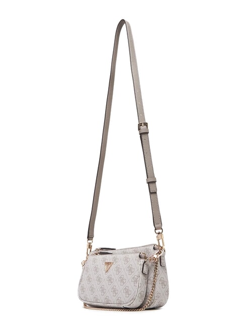 NOELLE 2 Doppia borsa a tracolla dark taupe logo - Borse Donna
