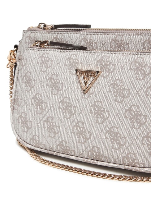 NOELLE 2 Doppia borsa a tracolla dark taupe logo - Borse Donna