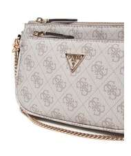 GUESS NOELLE 2 Doppia borsa a tracolla dark taupe logo - Borse Donna - 4