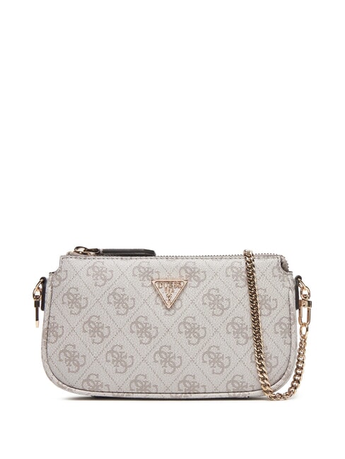 NOELLE 2 Doppia borsa a tracolla dark taupe logo - Borse Donna