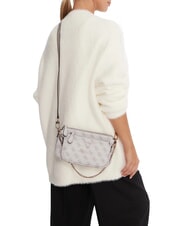 GUESS NOELLE 2 Doppia borsa a tracolla dark taupe logo - Borse Donna - 7