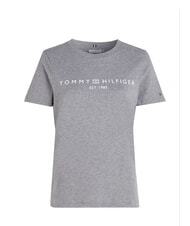 TOMMY HILFIGER TH 1985 T-Shirt in cotone medium heather grey - T-shirt e Top Donna - 3