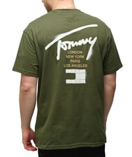 TOMMY HILFIGER TH JEANS City T-Shirt in cotone fatigue green - T-shirt Uomo - 2