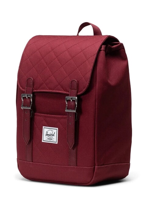 RETREAT MINI Zainetto oxblood red quilted - Zaini Scuola & Tempo Libero
