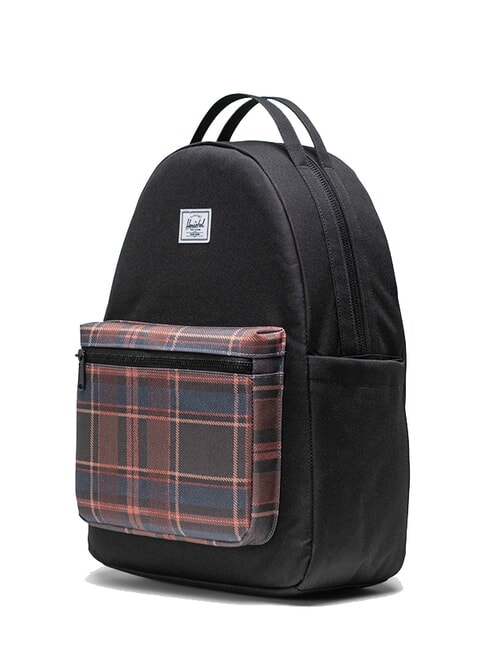 NOVA  Zaino porta PC 14" black winter plaid - Zaini Scuola & Tempo Libero