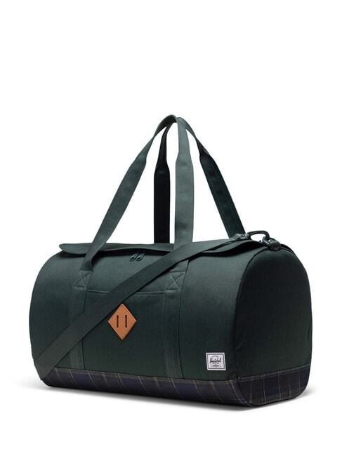 HERITAGE Borsone con tracolla darkest spruce winter plaid - Borsoni