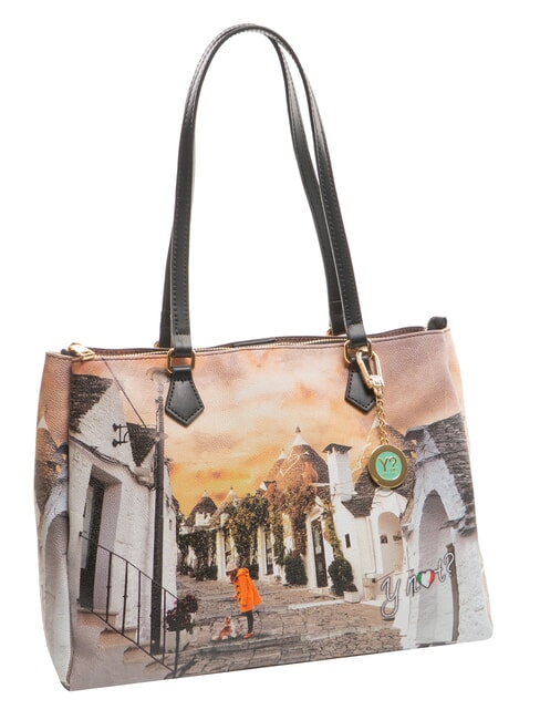 YESBAG Borsa a spalla stampata life in trulli - Borse Donna
