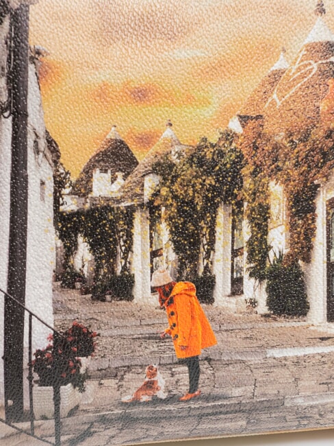 YESBAG Borsa a spalla stampata life in trulli - Borse Donna