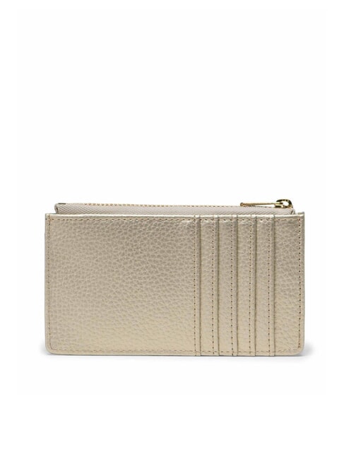 OSCAR Portacarte piatto con zip gold metallic - Portafogli Donna