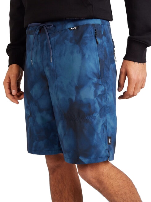 VOYAGE TIE DYE Costume pantaloncino lungo teal-black - Costumi da bagno Uomo