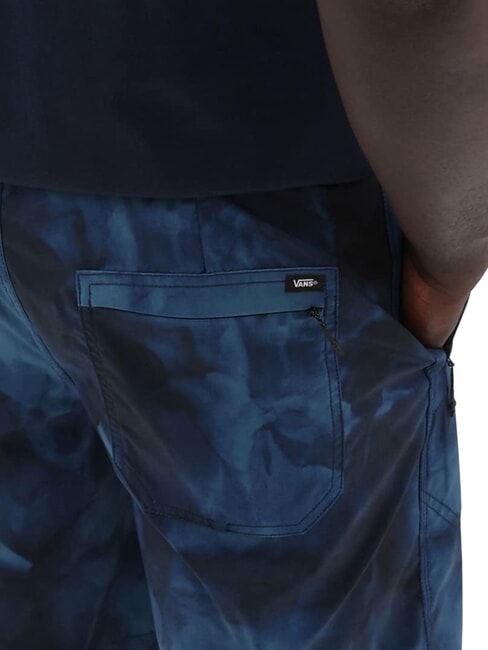 VOYAGE TIE DYE Costume pantaloncino lungo teal-black - Costumi da bagno Uomo